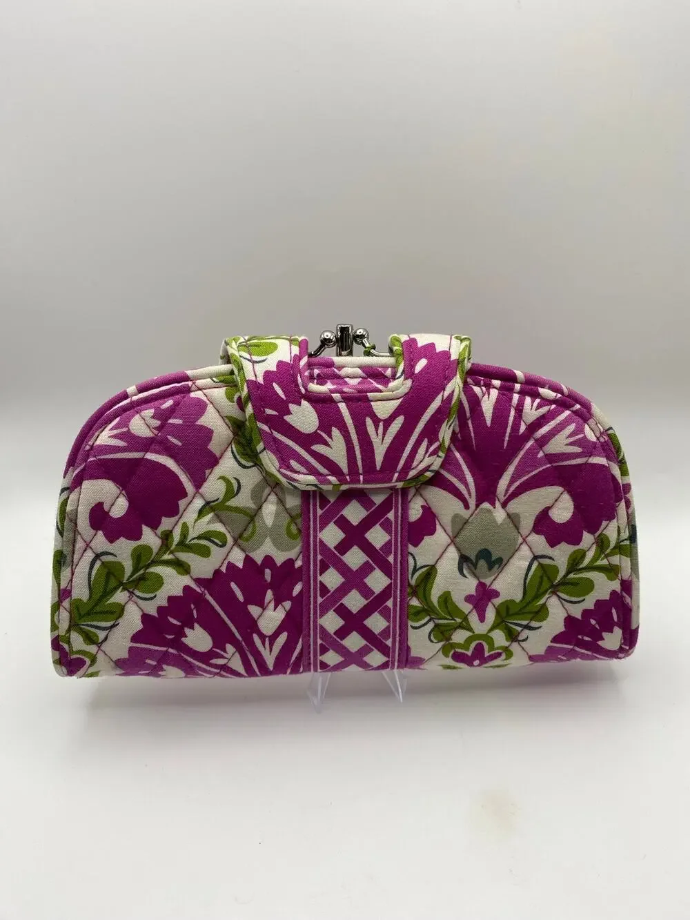 Vera Bradley Kiss 'n Snap Wallet Julep Tulip NWT Retired Floral Kisslock Clutch